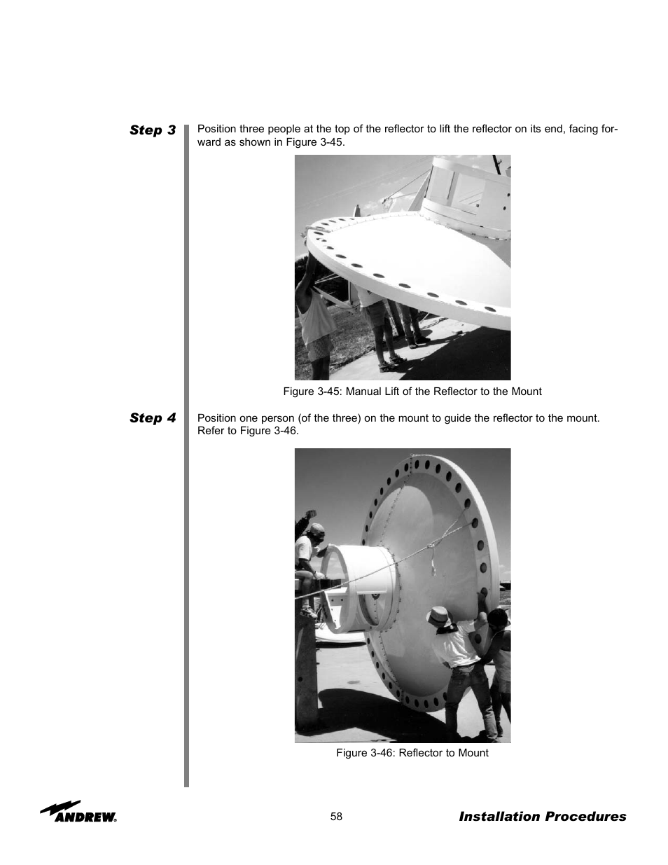 Andrew 3.7-Meter Earth Station Antenna User Manual | Page 58 / 86