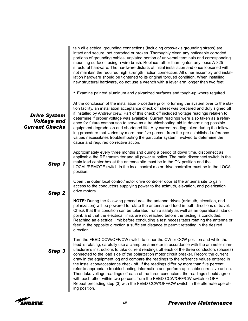 Andrew 5.6-Meter ESA User Manual | Page 48 / 54
