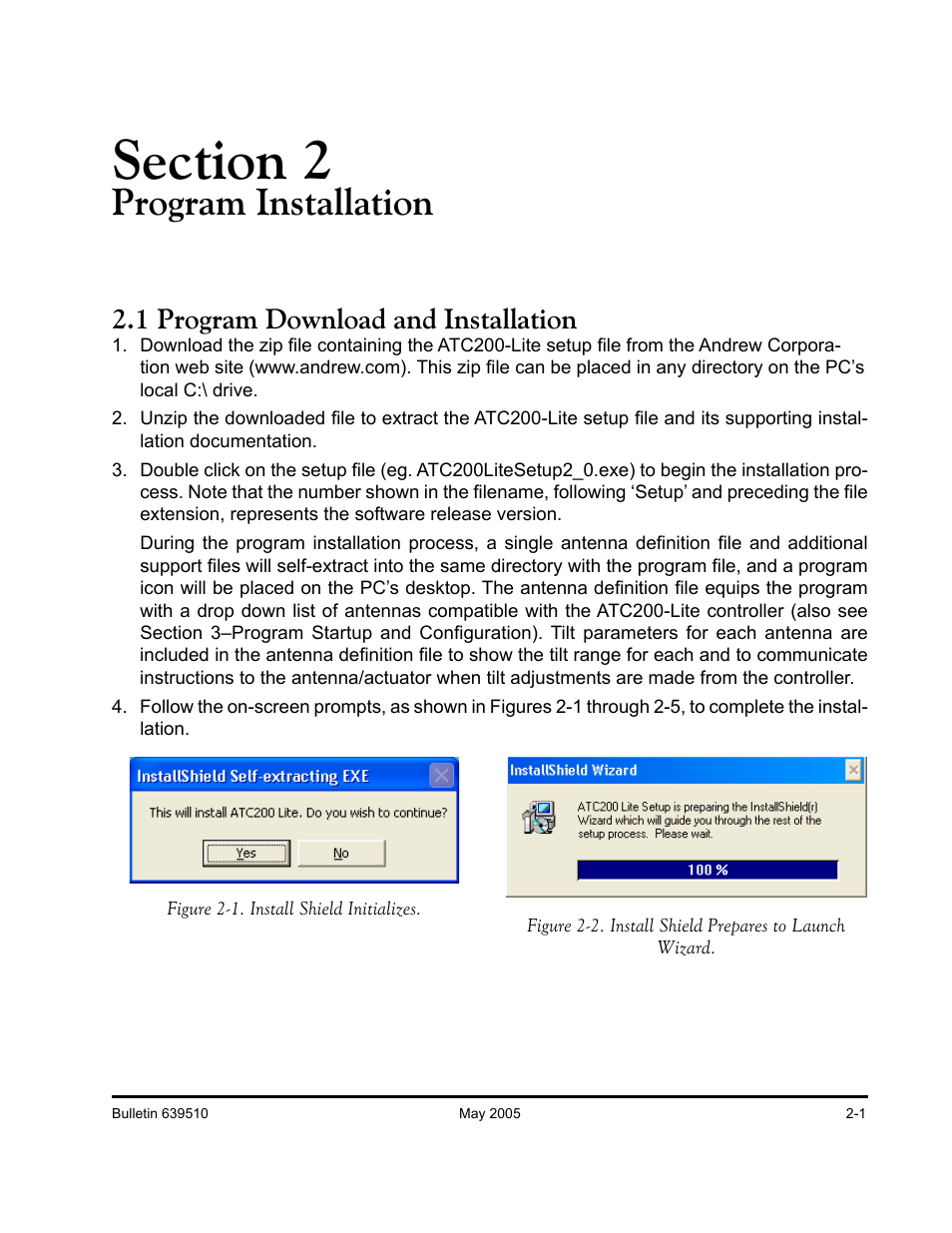 Program installation, 1 program download and installation | Andrew ATC200-Lite User Manual | Page 15 / 66