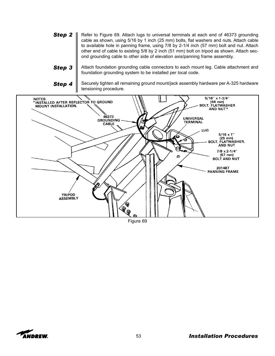 Andrew 7.3-METER EARTH STATION ANTENNA ES73 User Manual | Page 53 / 69