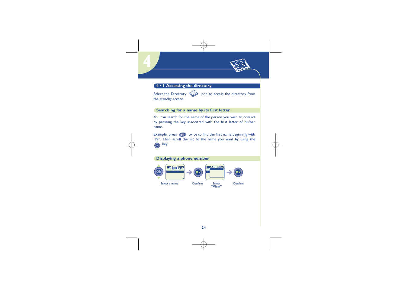 Directory | Alcatel Carrier Internetworking Solutions One Touch 500 User Manual | Page 25 / 98