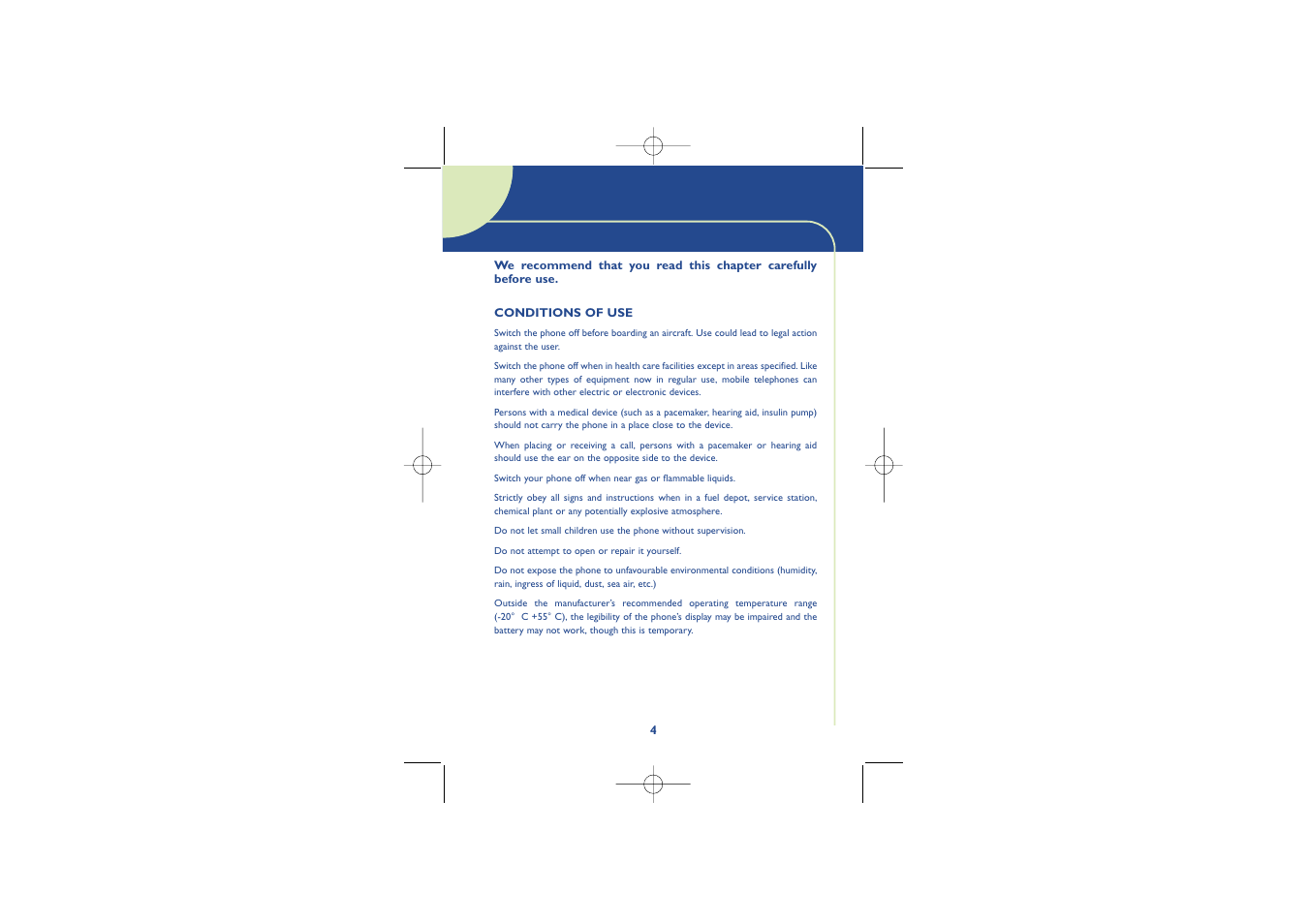 Safety and precautions | Alcatel Carrier Internetworking Solutions One Touch 500 User Manual | Page 5 / 98
