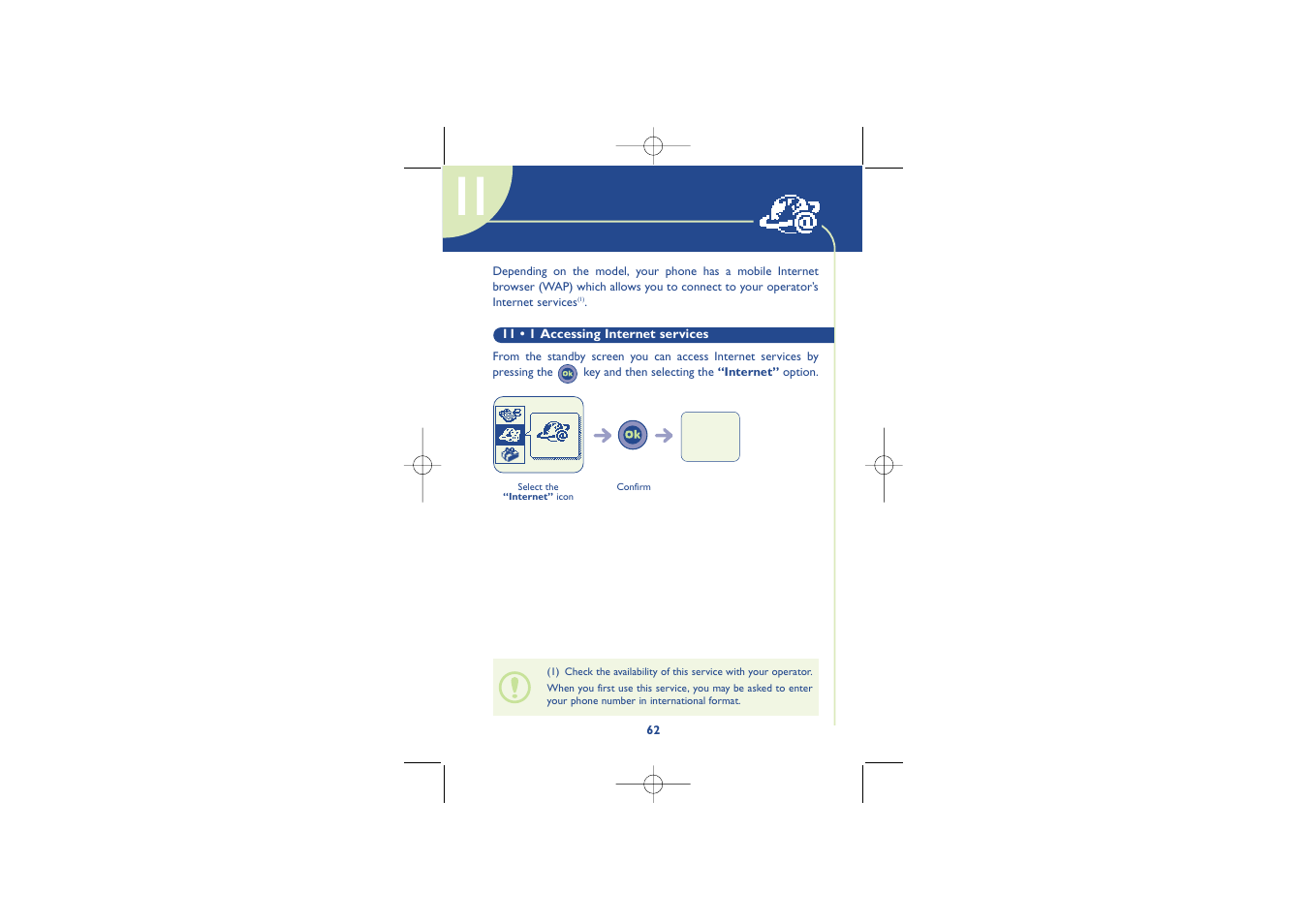 Mobile internet | Alcatel Carrier Internetworking Solutions One Touch 500 User Manual | Page 63 / 98