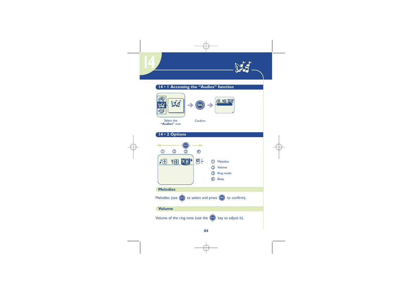 Audios | Alcatel Carrier Internetworking Solutions One Touch 500 User Manual | Page 85 / 98