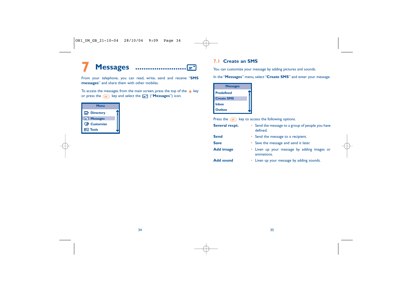 Messages | Alcatel Carrier Internetworking Solutions Onetouch 155 User Manual | Page 19 / 40