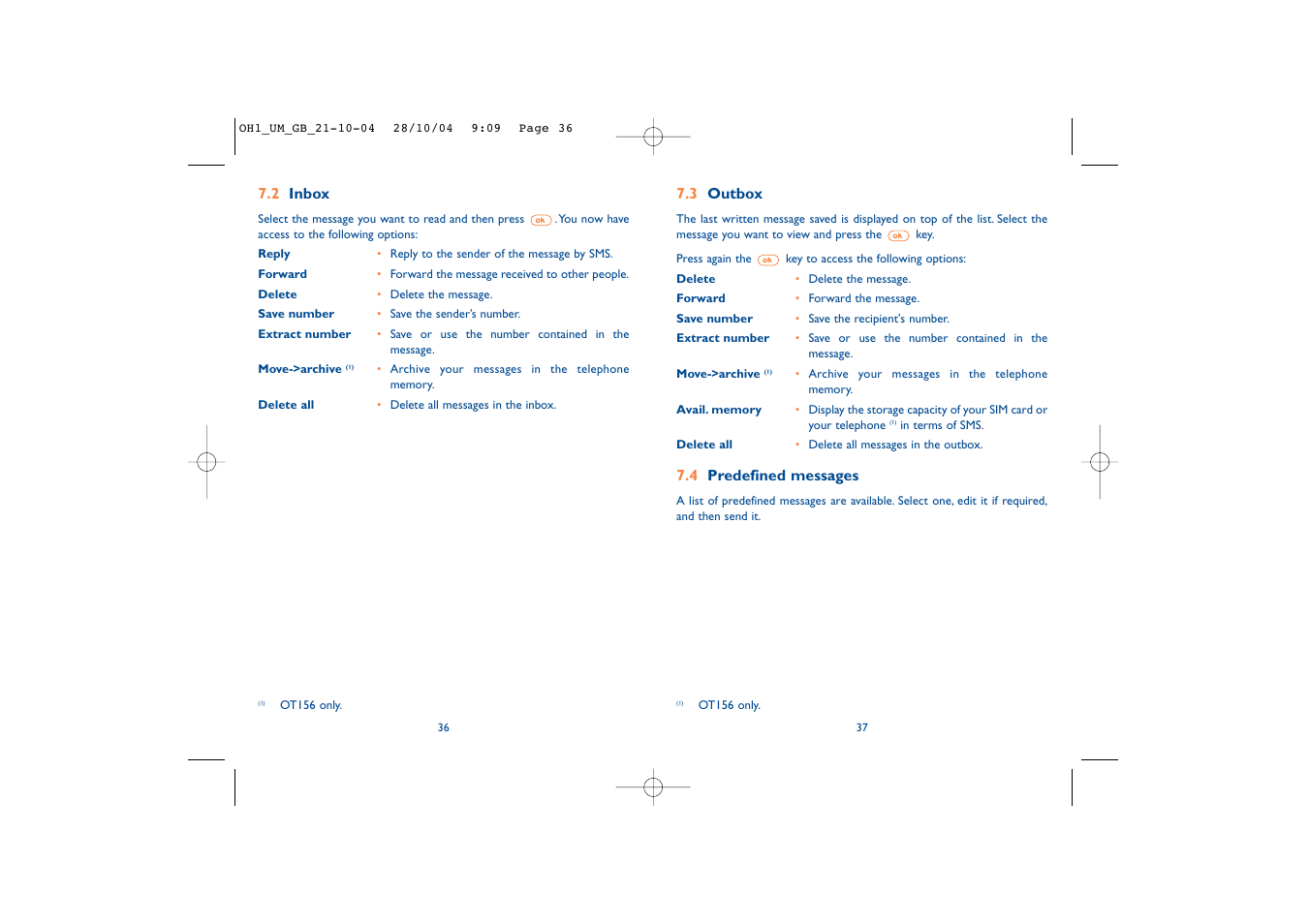 Alcatel Carrier Internetworking Solutions Onetouch 155 User Manual | Page 20 / 40