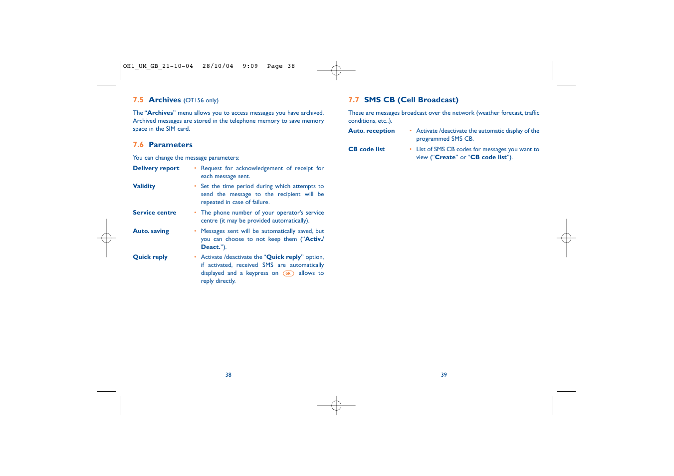 Alcatel Carrier Internetworking Solutions Onetouch 155 User Manual | Page 21 / 40