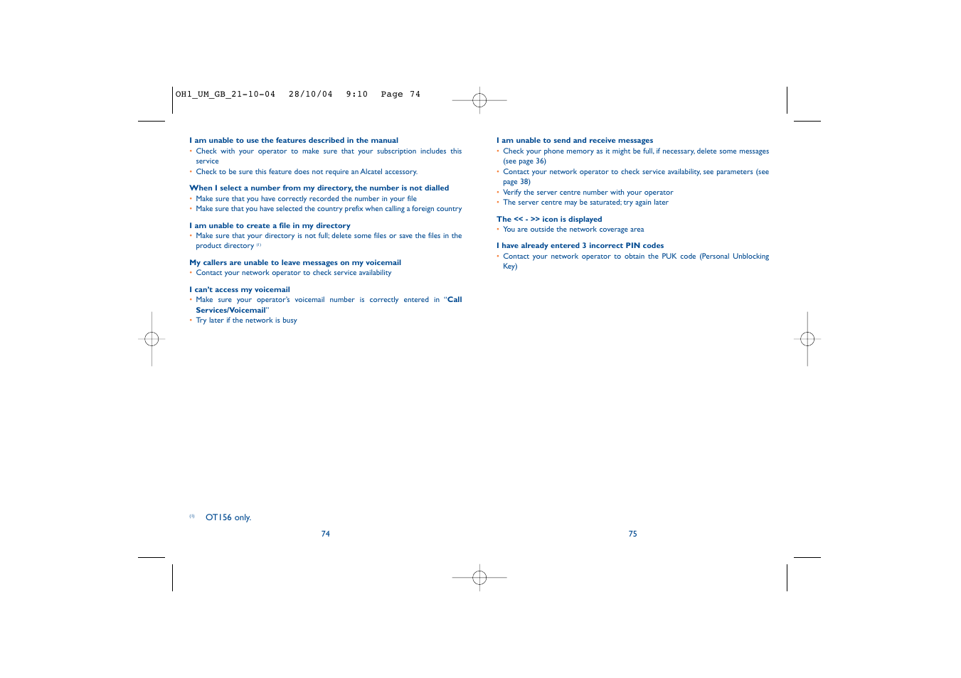 Alcatel Carrier Internetworking Solutions Onetouch 155 User Manual | Page 39 / 40