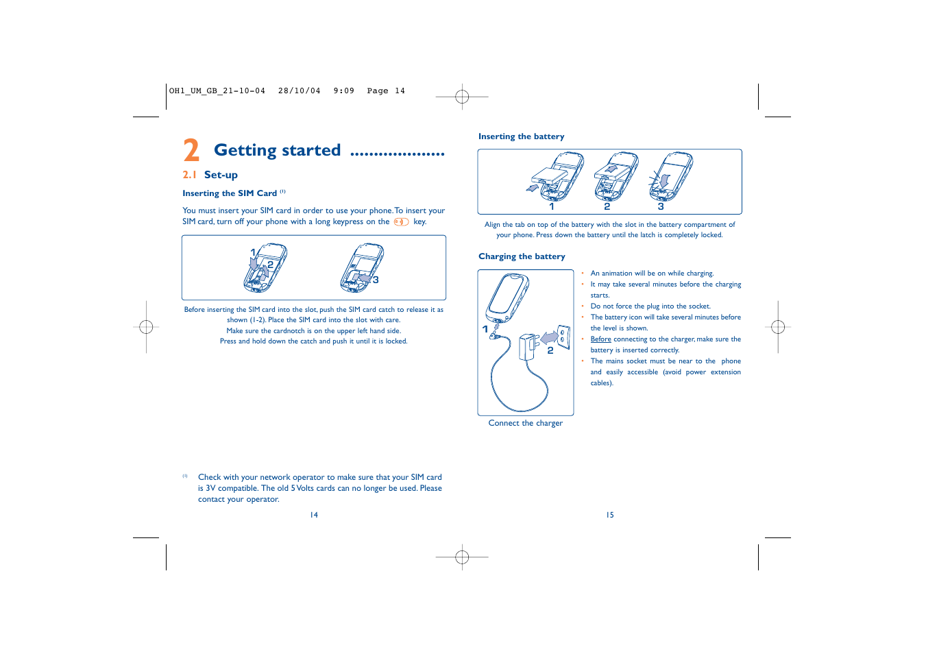 Getting started | Alcatel Carrier Internetworking Solutions Onetouch 155 User Manual | Page 9 / 40