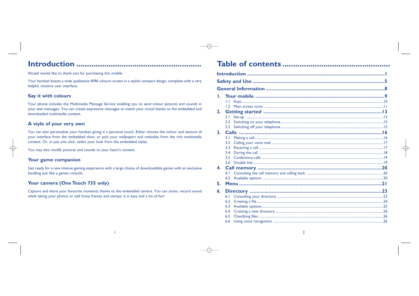 Alcatel Carrier Internetworking Solutions One Touch 535-735 User Manual | Page 2 / 49