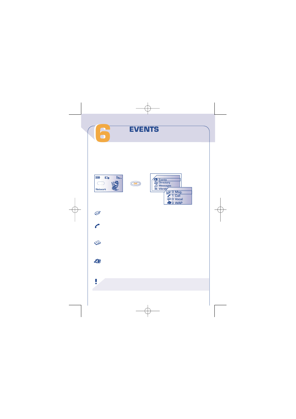 Events | Alcatel Carrier Internetworking Solutions One Touch 310 User Manual | Page 27 / 80