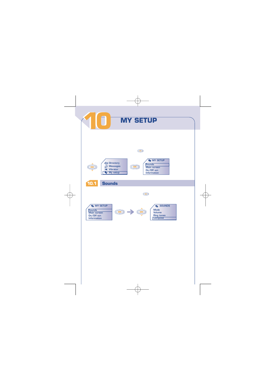 My setup, P. 45, 1 sounds | Alcatel Carrier Internetworking Solutions One Touch 310 User Manual | Page 46 / 80