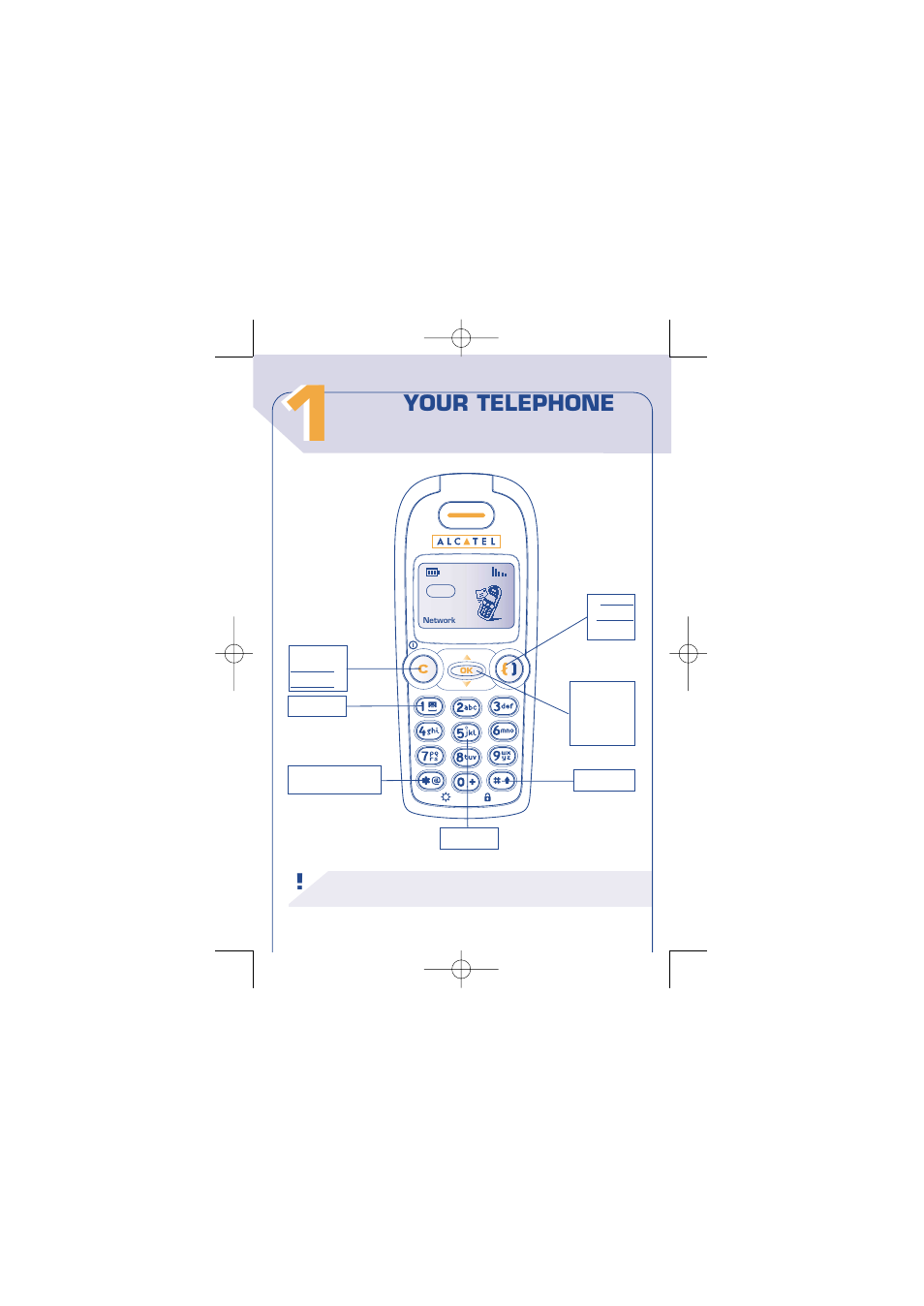 Your telephone | Alcatel Carrier Internetworking Solutions One Touch 310 User Manual | Page 9 / 80