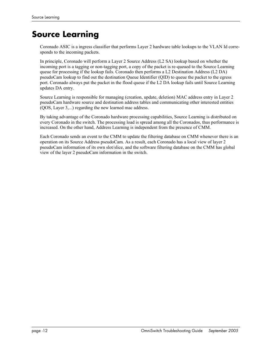 Source learning | Alcatel Carrier Internetworking Solutions 6648 User Manual | Page 336 / 614
