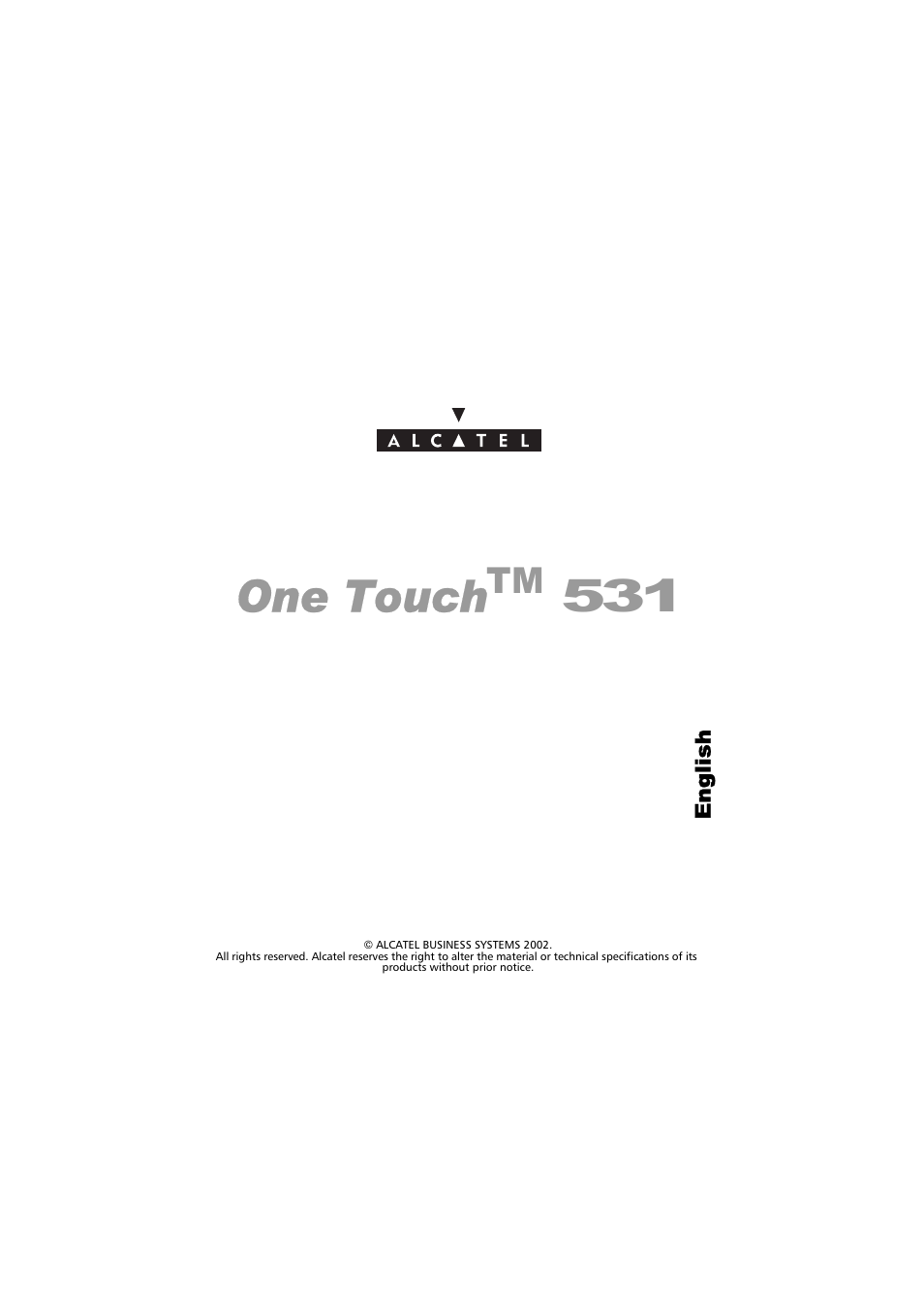 Alcatel Carrier Internetworking Solutions One Touch 531 User Manual | 72 pages