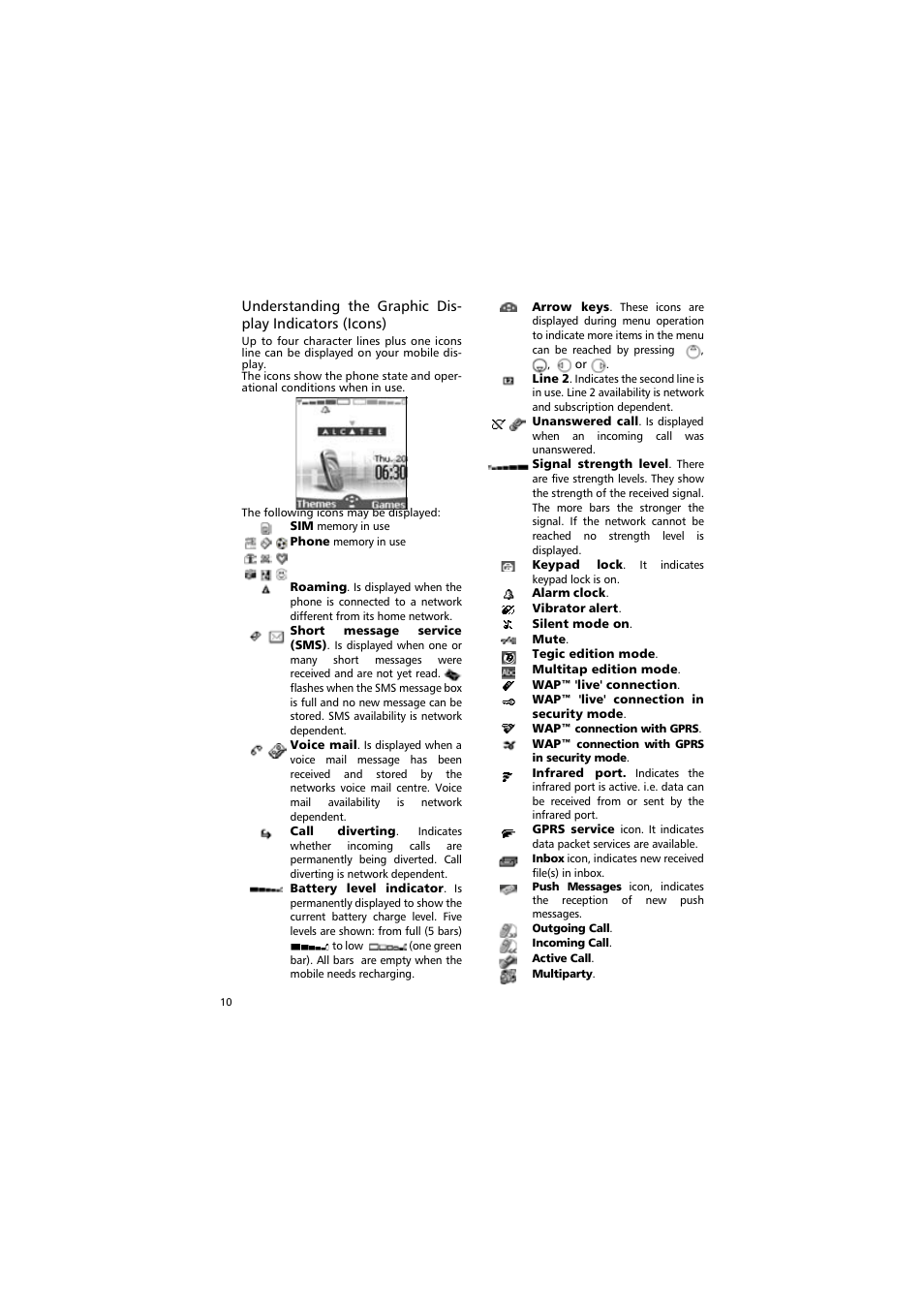 Alcatel Carrier Internetworking Solutions One Touch 531 User Manual | Page 10 / 72