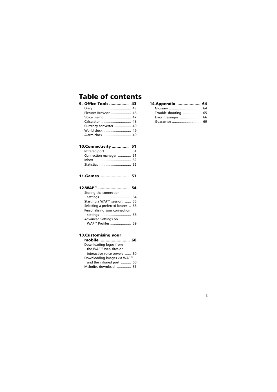 Alcatel Carrier Internetworking Solutions One Touch 531 User Manual | Page 3 / 72