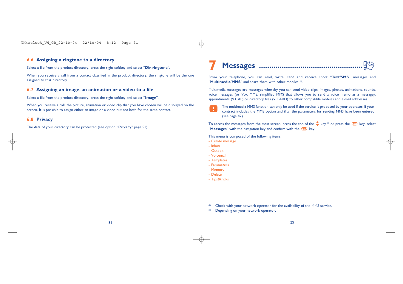 Messages | Alcatel Carrier Internetworking Solutions One Touch 757 User Manual | Page 17 / 49