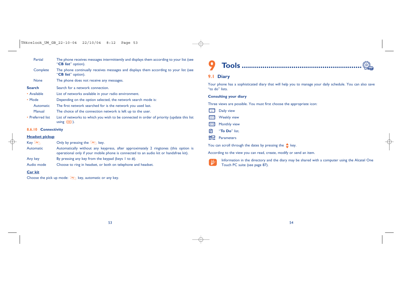 Tools | Alcatel Carrier Internetworking Solutions One Touch 757 User Manual | Page 28 / 49