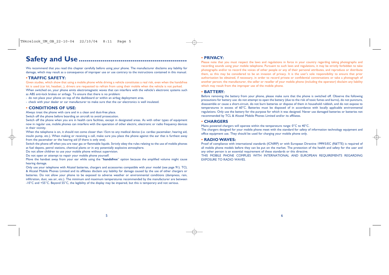 Safety and use | Alcatel Carrier Internetworking Solutions One Touch 757 User Manual | Page 4 / 49