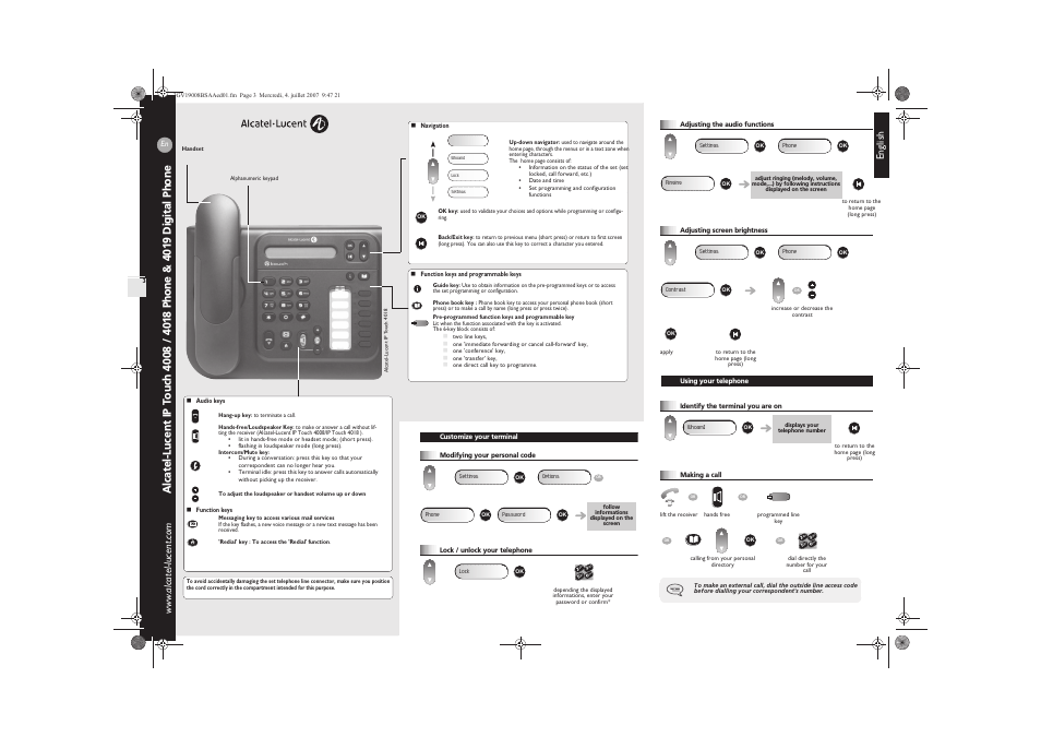 Alcatel Carrier Internetworking Solutions 4018 User Manual | 2 pages