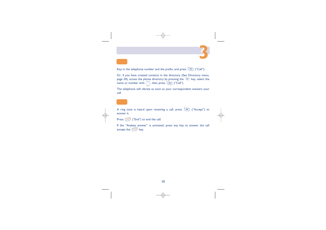 Call | Alcatel Carrier Internetworking Solutions Alcatel 8 Series IPTouch 4068 User Manual | Page 17 / 62