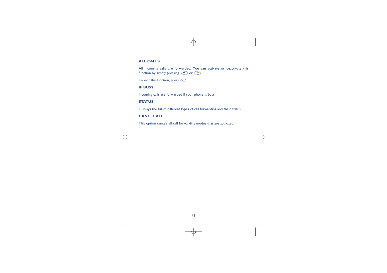 Alcatel Carrier Internetworking Solutions Alcatel 8 Series IPTouch 4068 User Manual | Page 43 / 62