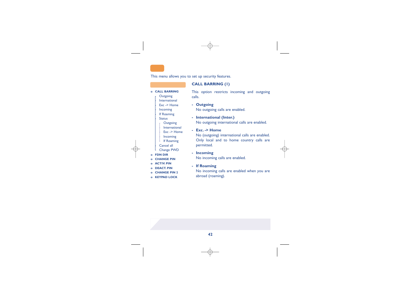 Alcatel Carrier Internetworking Solutions Alcatel 8 Series IPTouch 4068 User Manual | Page 44 / 62