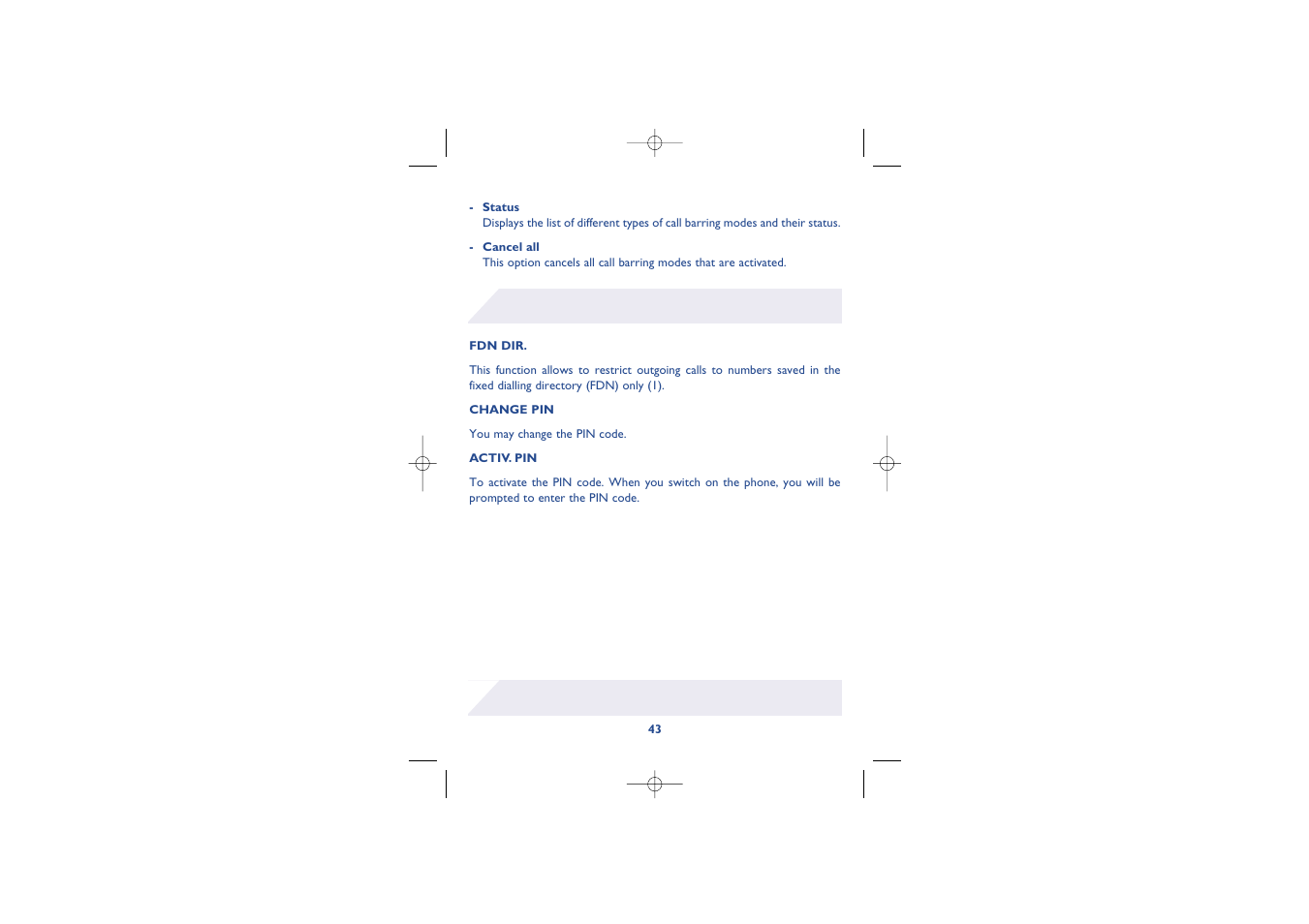 Alcatel Carrier Internetworking Solutions Alcatel 8 Series IPTouch 4068 User Manual | Page 45 / 62