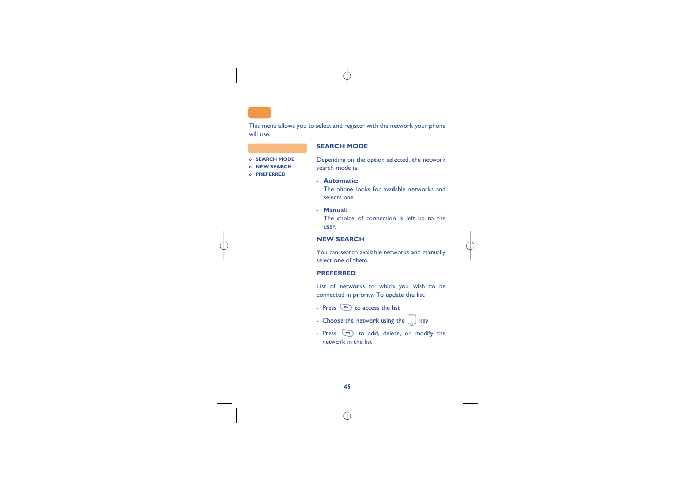 Alcatel Carrier Internetworking Solutions Alcatel 8 Series IPTouch 4068 User Manual | Page 47 / 62