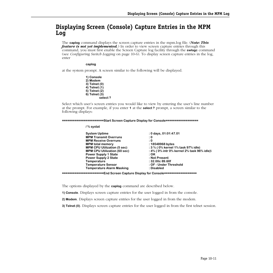 Displaying | Alcatel Carrier Internetworking Solutions Omni Switch/Router User Manual | Page 267 / 1100