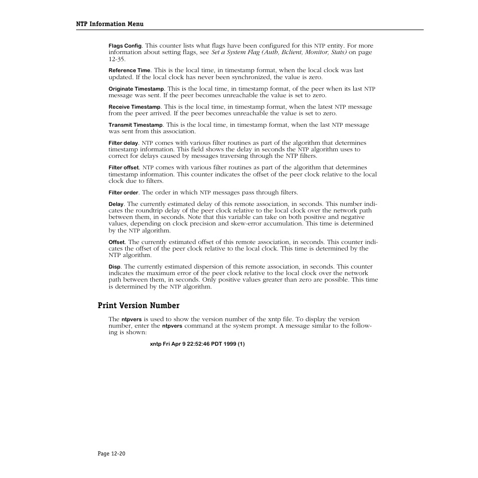 Print version number, Print version number -20 | Alcatel Carrier Internetworking Solutions Omni Switch/Router User Manual | Page 298 / 1100