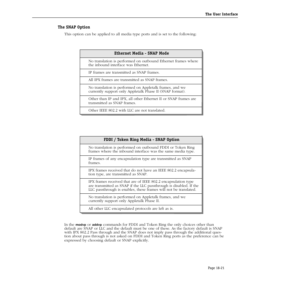 The snap option, The snap option -21 | Alcatel Carrier Internetworking Solutions Omni Switch/Router User Manual | Page 517 / 1100