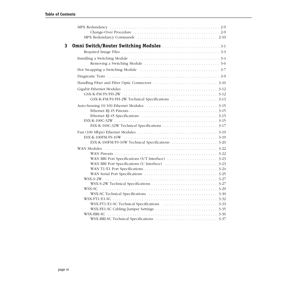 Alcatel Carrier Internetworking Solutions Omni Switch/Router User Manual | Page 6 / 1100