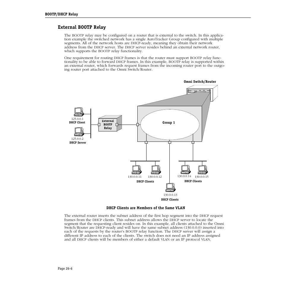 External bootp relay, External bootp relay -6 | Alcatel Carrier Internetworking Solutions Omni Switch/Router User Manual | Page 770 / 1100