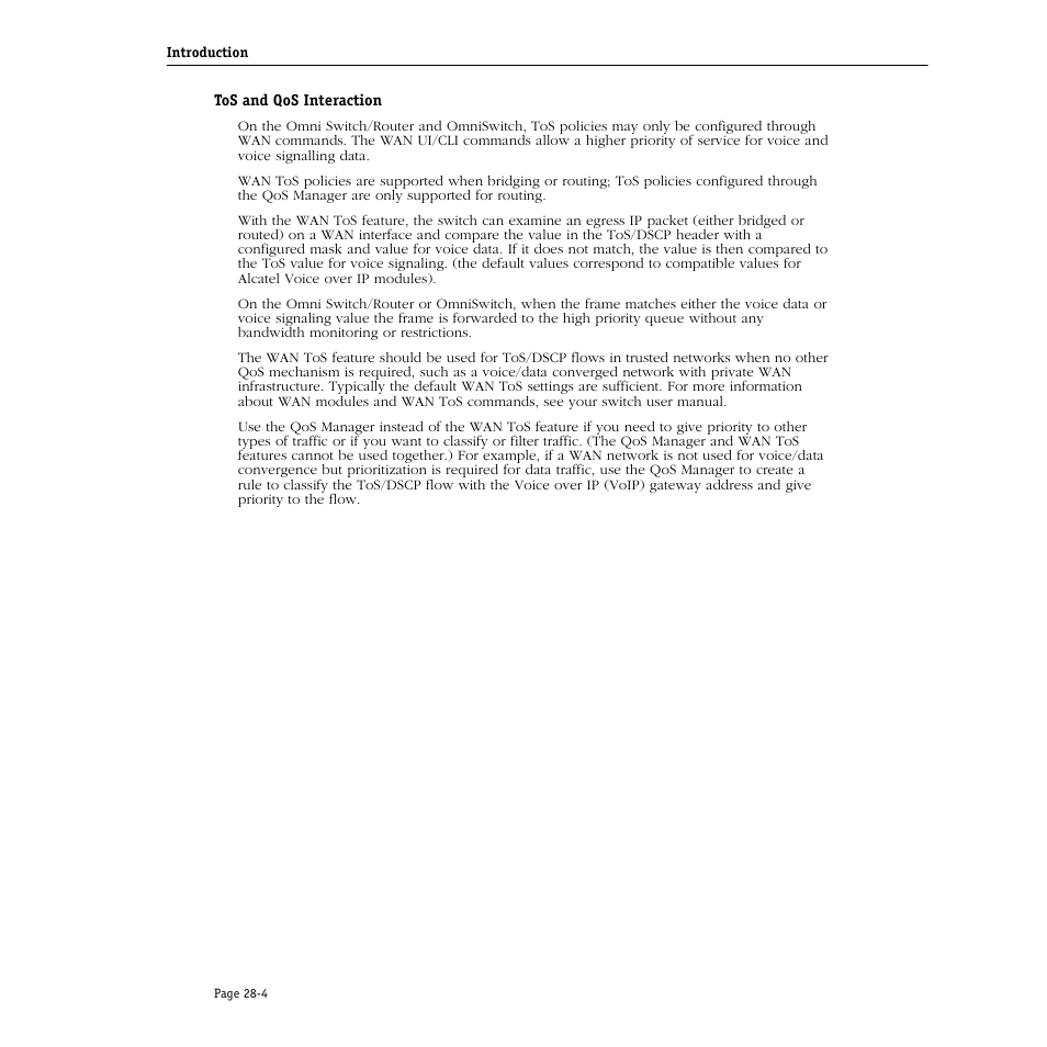 Tos and qos interaction, Tos and qos interaction -4 | Alcatel Carrier Internetworking Solutions Omni Switch/Router User Manual | Page 830 / 1100