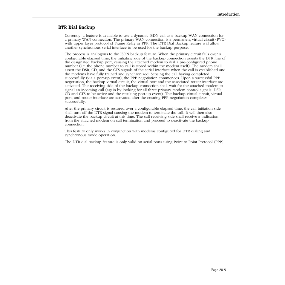 Dtr dial backup, Dtr dial backup -5 | Alcatel Carrier Internetworking Solutions Omni Switch/Router User Manual | Page 831 / 1100