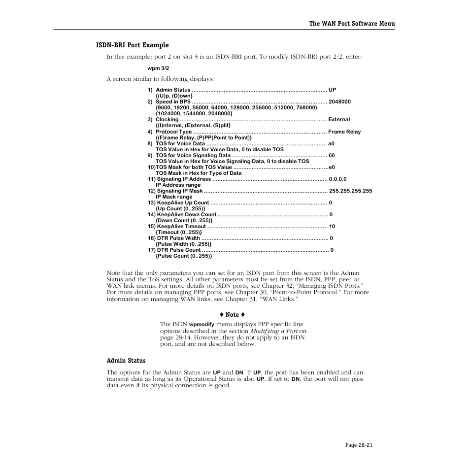 Isdn-bri port example, Isdn-bri port example -21 | Alcatel Carrier Internetworking Solutions Omni Switch/Router User Manual | Page 847 / 1100