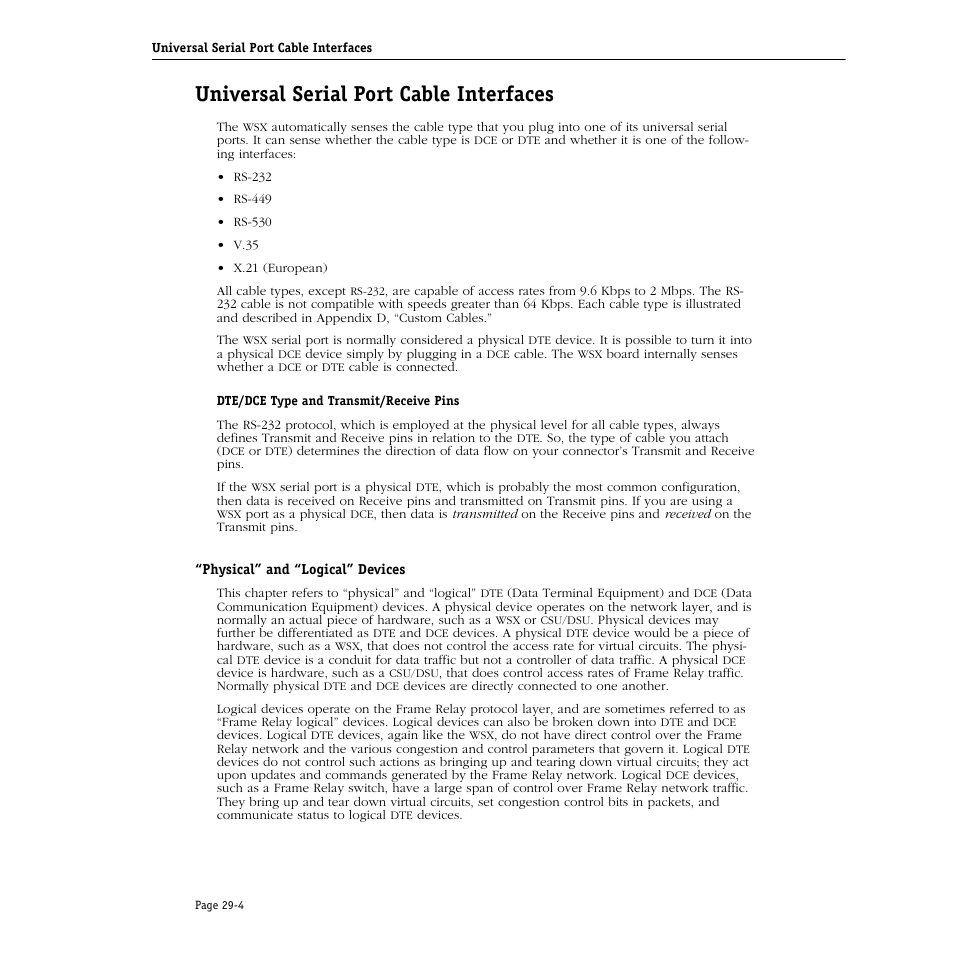 Universal serial port cable interfaces, Physical” and “logical” devices, Universal serial port cable interfaces -4 | Physical” and “logical” devices -4 | Alcatel Carrier Internetworking Solutions Omni Switch/Router User Manual | Page 876 / 1100