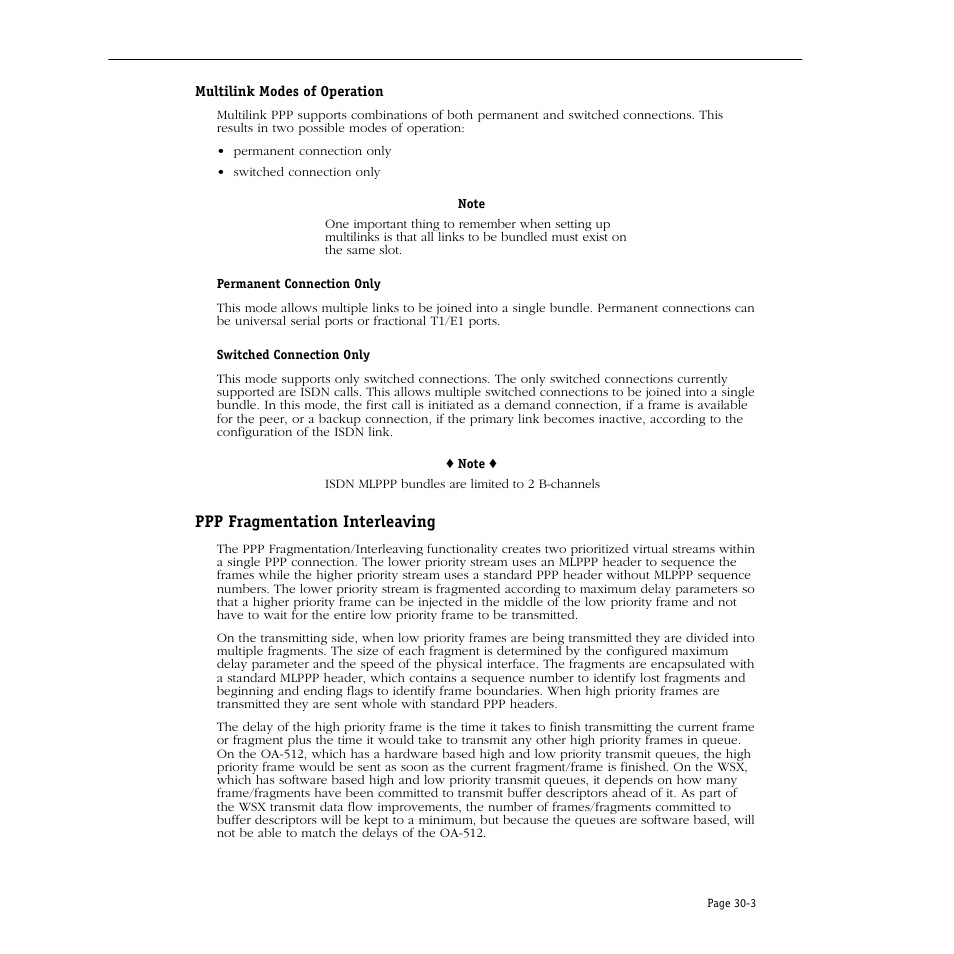 Multilink modes of operation, Ppp fragmentation interleaving, Multilink modes of operation -3 | Ppp fragmentation interleaving -3 | Alcatel Carrier Internetworking Solutions Omni Switch/Router User Manual | Page 941 / 1100