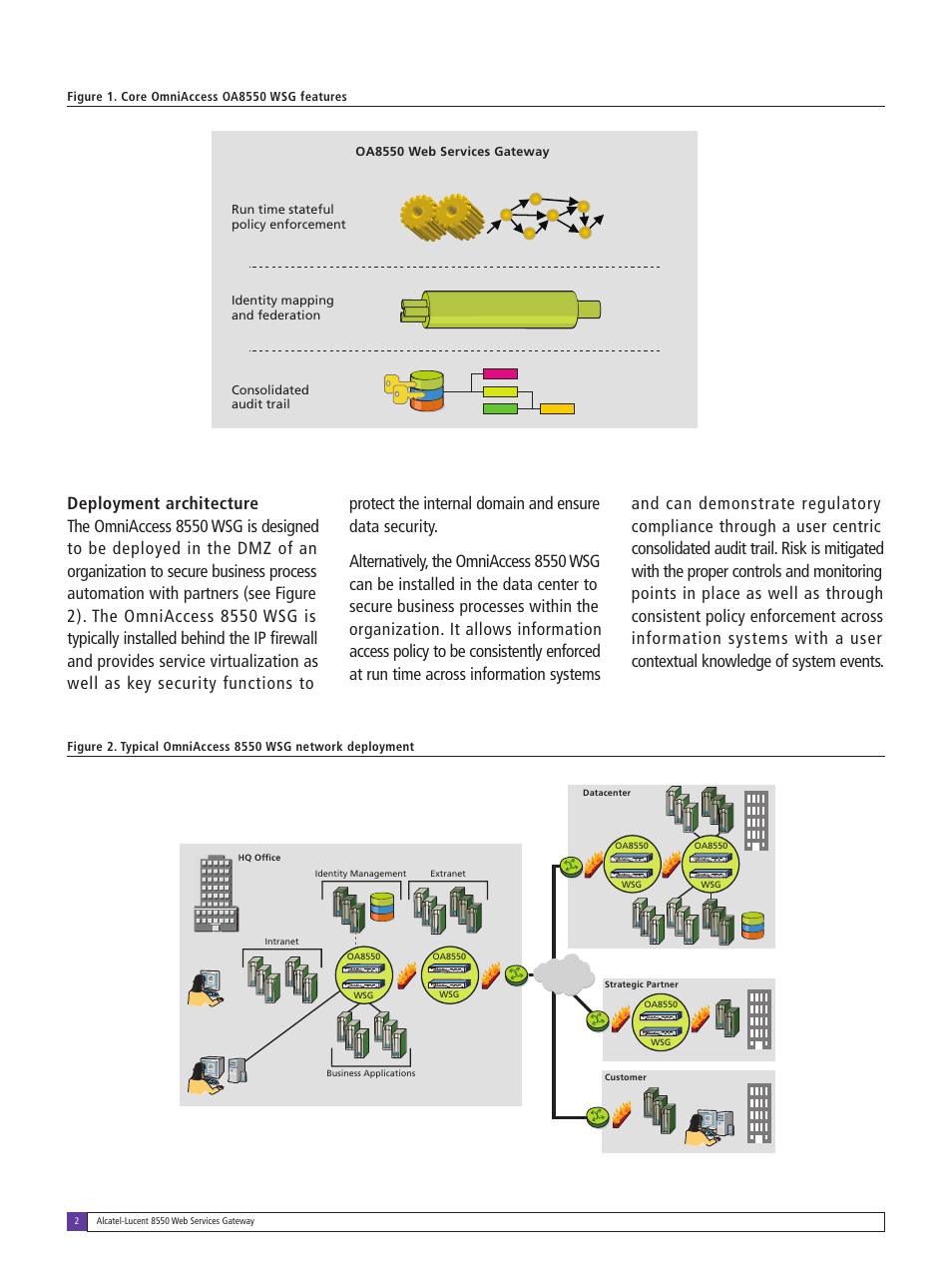 Alcatel Carrier Internetworking Solutions Web Services Gateway OmniAccess 8550 User Manual | Page 2 / 4