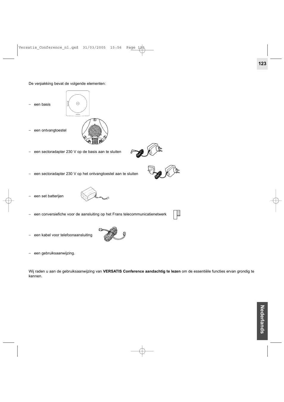 Nederlands | Alcatel Carrier Internetworking Solutions Versatis Conference Phone User Manual | Page 123 / 144