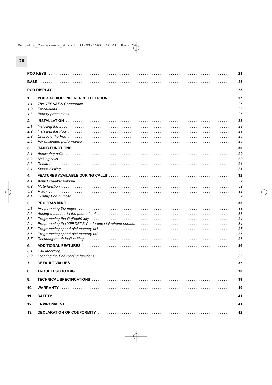 Alcatel Carrier Internetworking Solutions Versatis Conference Phone User Manual | Page 26 / 144