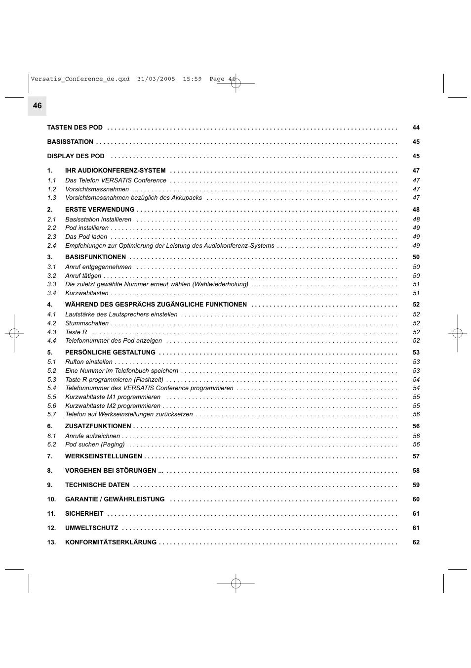 Alcatel Carrier Internetworking Solutions Versatis Conference Phone User Manual | Page 46 / 144