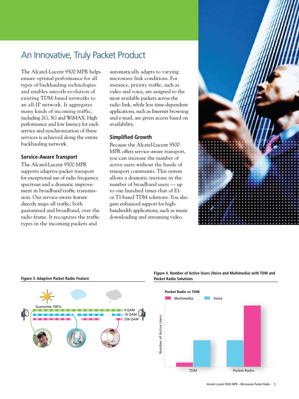 An innovative, truly packet product | Alcatel Carrier Internetworking Solutions 9500 MPR User Manual | Page 5 / 8