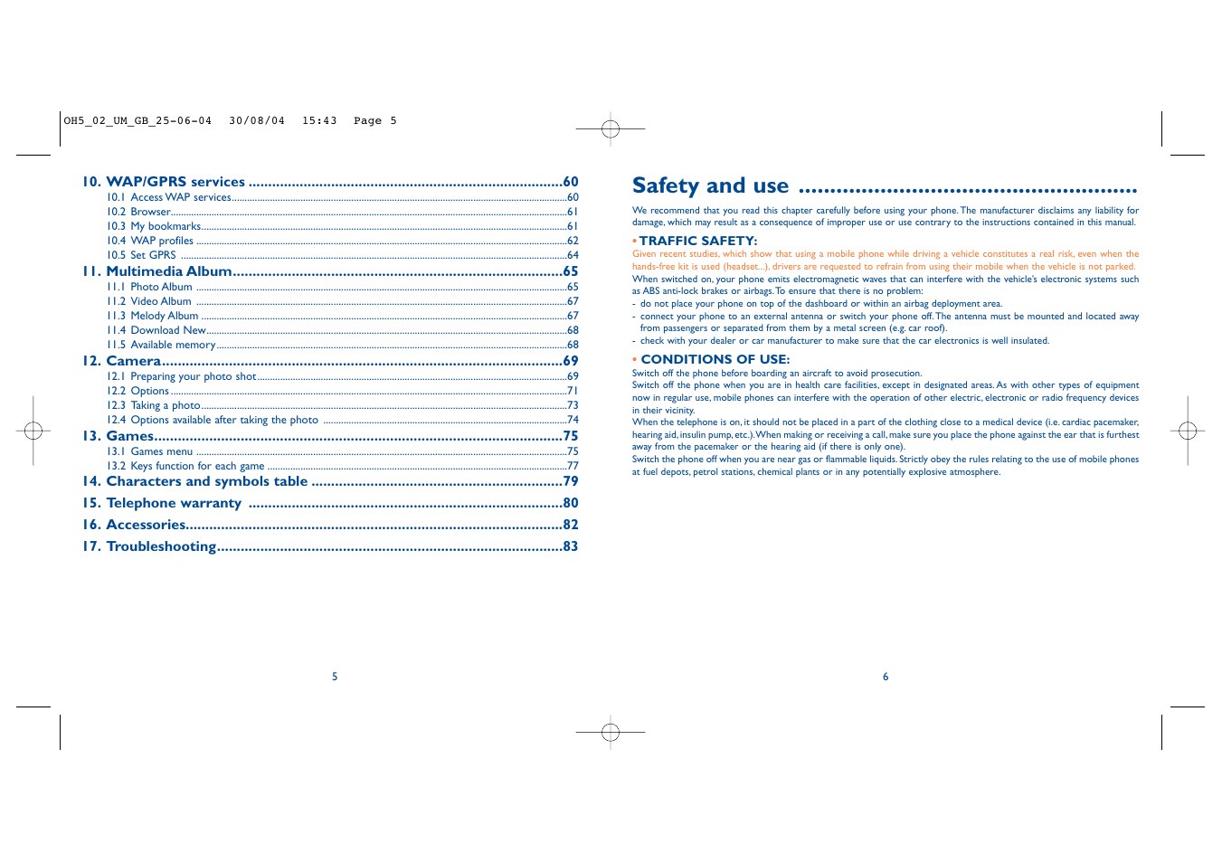 Safety and use | Alcatel Carrier Internetworking Solutions One Touch 835 User Manual | Page 4 / 45