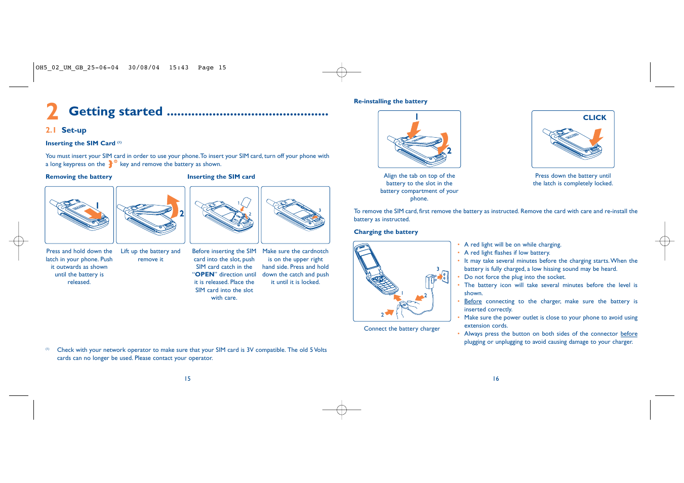 Getting started | Alcatel Carrier Internetworking Solutions One Touch 835 User Manual | Page 9 / 45