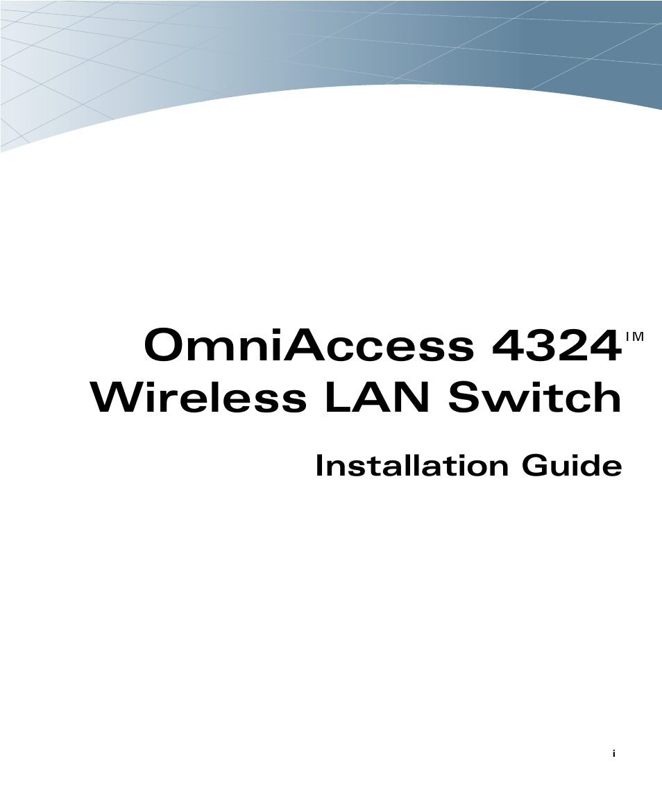 Alcatel Carrier Internetworking Solutions Alcatel OmniAccess 4324 User Manual | 44 pages