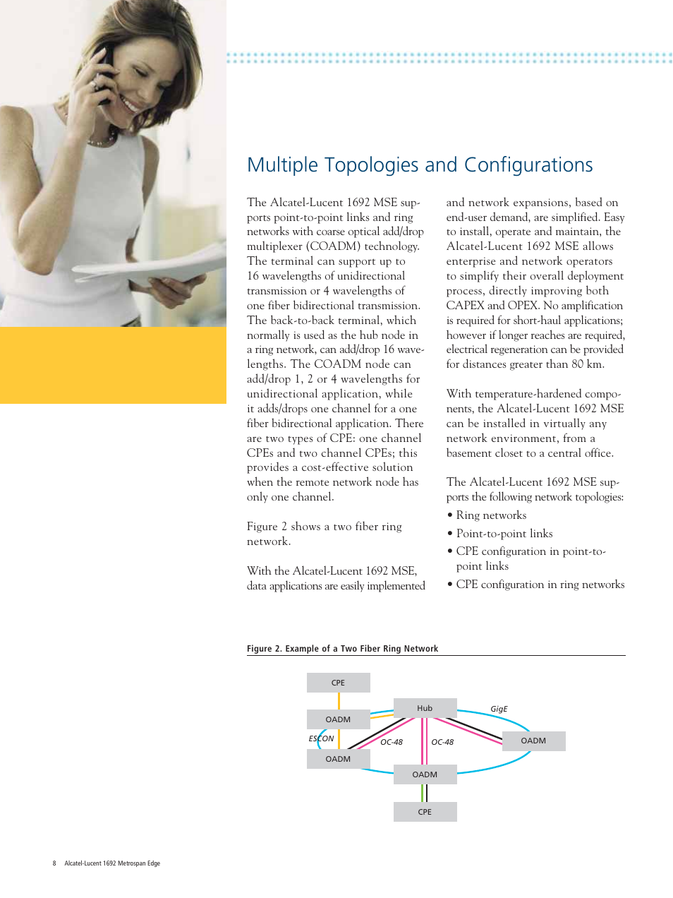 Multiple topologies and configurations | Alcatel Carrier Internetworking Solutions Metrospan Edge 1692 User Manual | Page 8 / 12