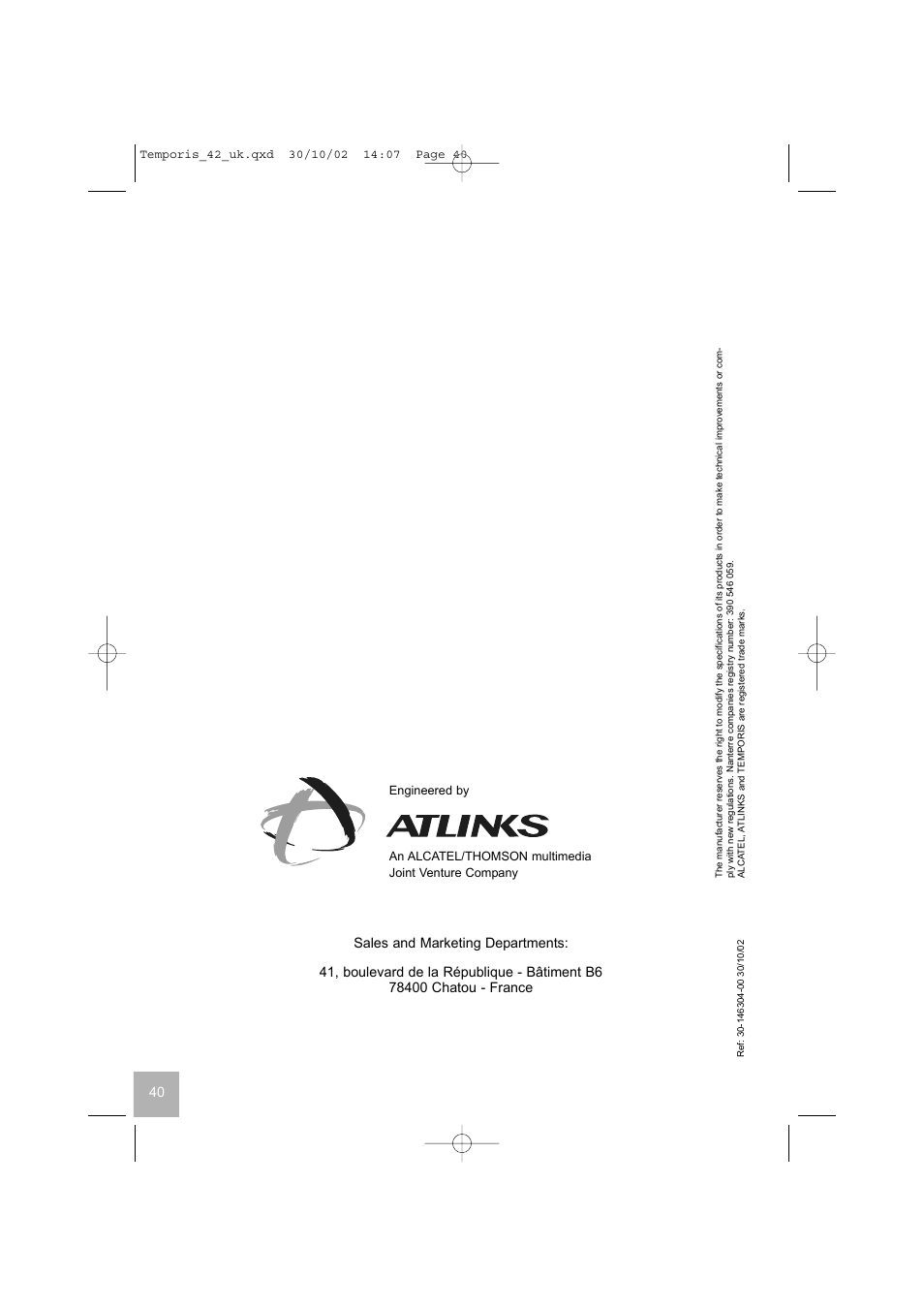 Alcatel Carrier Internetworking Solutions Temporis 42 User Manual | Page 41 / 41